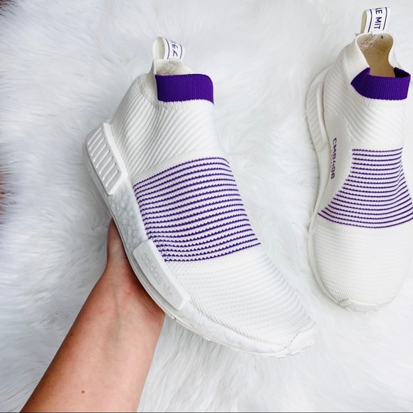 Adidas NMD Primeknit White Purple - Picture 2 of 7